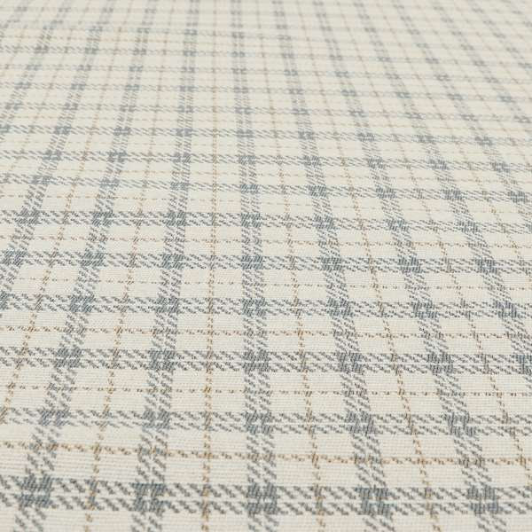 Quality Woven Jacquard Tartan Pattern Beige Grey Soft Cheniille Fabric JO-465 - Handmade Cushions