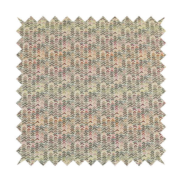 Madagascar Small Motifs Geometric Pink Green Colour Pattern Interior Fabrics JO-466 - Roman Blinds