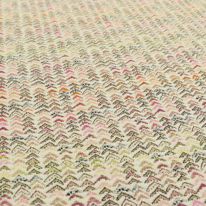 Madagascar Small Motifs Geometric Pink Green Colour Pattern Interior Fabrics JO-466 - Made To Measure Curtains