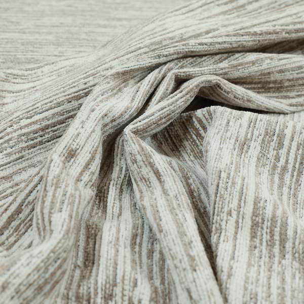 Marlow Woven Designer Airbrush Striped Pattern In Cream Brown Interior Fabric JO-472 - Roman Blinds