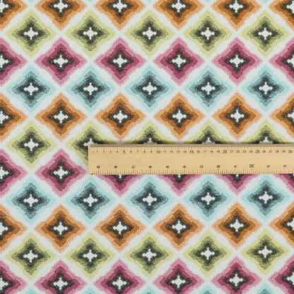 Carnival Living Fabric Collection Multi Colour Geometric Pattern Upholstery Curtains Fabric JO-473 - Handmade Cushions