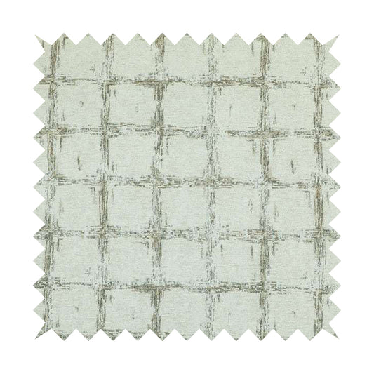 Atmosfera Woven Fabric Abstract Square Pattern In White Beige Colour Interior Fabric JO-477