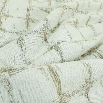 Atmosfera Woven Fabric Abstract Square Pattern In White Beige Colour Interior Fabric JO-477 - Handmade Cushions