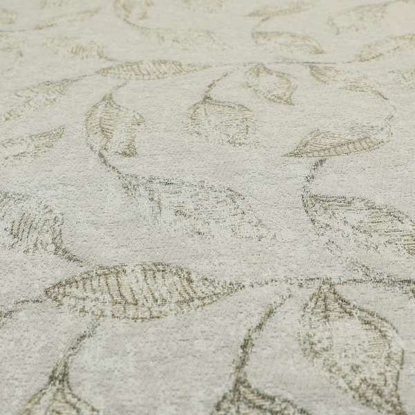 Atmosfera Woven Fabric Floral Leaf Pattern In Grey Colour Interior Fabric JO-479 - Roman Blinds