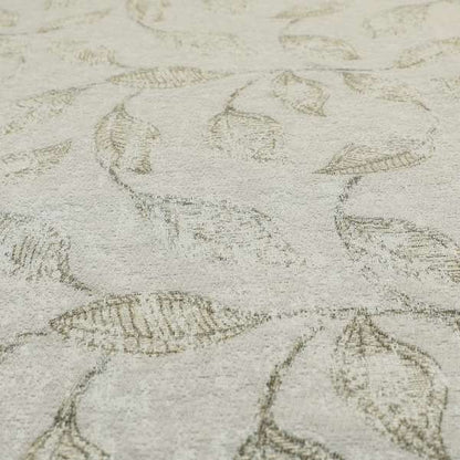 Atmosfera Woven Fabric Floral Leaf Pattern In Grey Colour Interior Fabric JO-479 - Roman Blinds