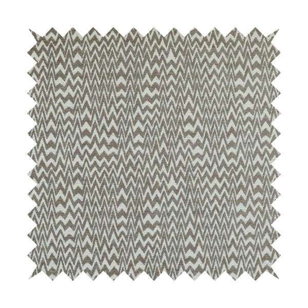 Marlow Woven Modern Chevron Striped Pattern In Cream Brown Interior Fabric JO-480 - Roman Blinds