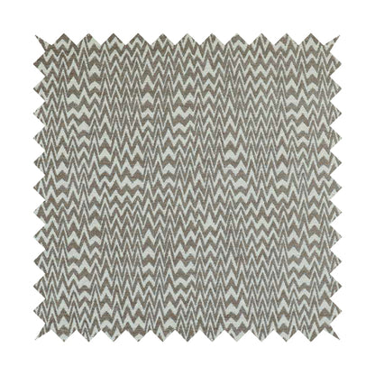 Marlow Woven Modern Chevron Striped Pattern In Cream Brown Interior Fabric JO-480 - Made To Measure Curtains