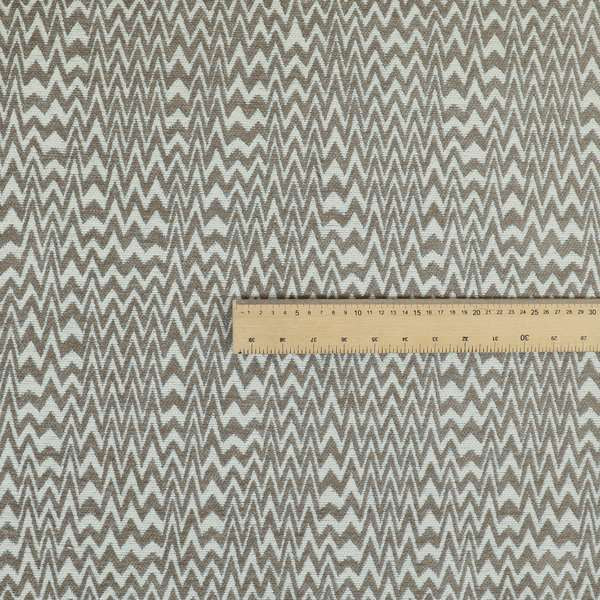 Marlow Woven Modern Chevron Striped Pattern In Cream Brown Interior Fabric JO-480 - Handmade Cushions