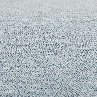 Ella Trellis Pattern Interior Fabric In White Blue Colour Woven Soft Chenille Fabric JO-486