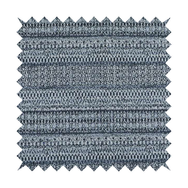 Ella Geometric Trellis Pattern Interior Fabric In White Blue Colour Woven Soft Chenille Fabric JO-487 - Roman Blinds