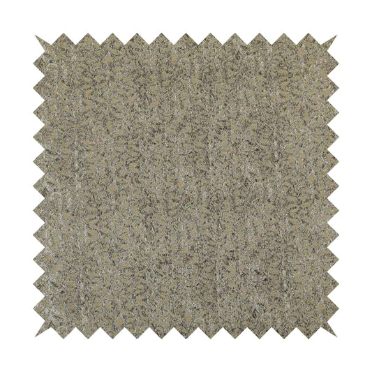 Beige Silver Grey Coloured Small Medallion Pattern Soft Chenille Upholstery Fabric JO-488