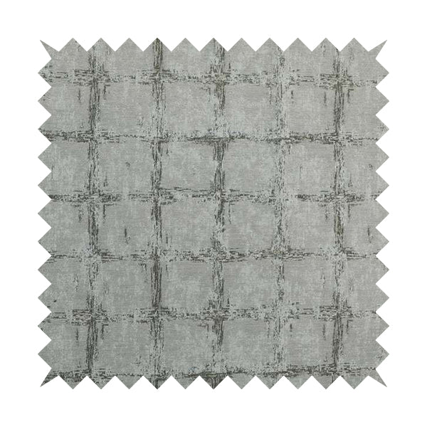 Atmosfera Woven Fabric Abstract Square Pattern In Grey Colour Interior Fabric JO-495 - Roman Blinds