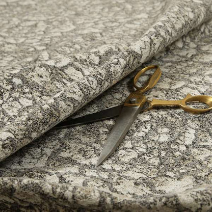 Grey Beige Yorkshire Dales Stone Effect Pattern Soft Chenille Upholstery Fabric JO-50 - Handmade Cushions