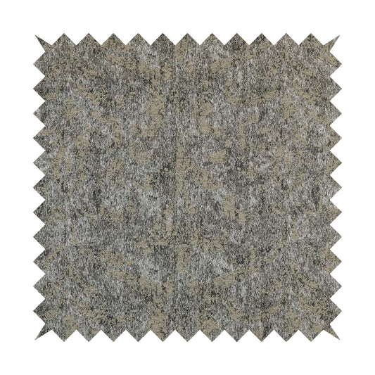 Beige Silver Grey Coloured Medallion Pattern Soft Chenille Upholstery Fabric JO-501