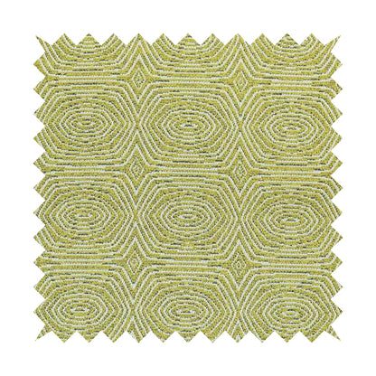 Geometric Uniform Pattern In Green Colour Chenille Upholstery Fabric JO-503 - Roman Blinds