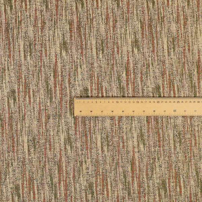 Ornare Theme Inspired Abstract Pattern Soft Woven Jacquard Red Green Orange Colour Interior Fabric JO-504 - Roman Blinds