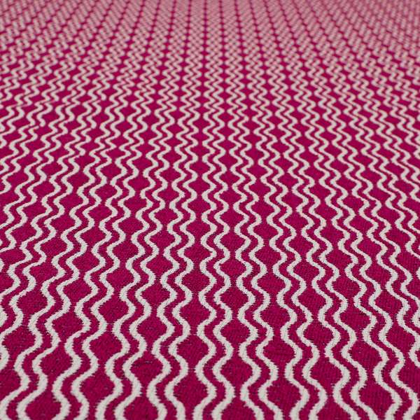 Piccadilly Collection Eclipse Pattern Woven Upholstery Pink Chenille Fabric JO-514 - Made To Measure Curtains