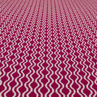 Piccadilly Collection Eclipse Pattern Woven Upholstery Pink Chenille Fabric JO-514 - Made To Measure Curtains