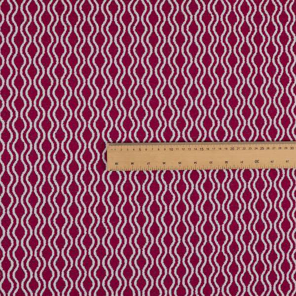 Piccadilly Collection Eclipse Pattern Woven Upholstery Pink Chenille Fabric JO-514 - Made To Measure Curtains