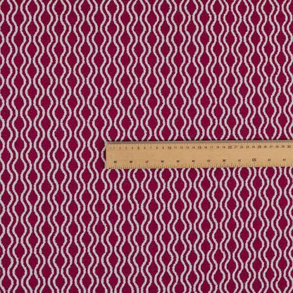 Piccadilly Collection Eclipse Pattern Woven Upholstery Pink Chenille Fabric JO-514 - Made To Measure Curtains