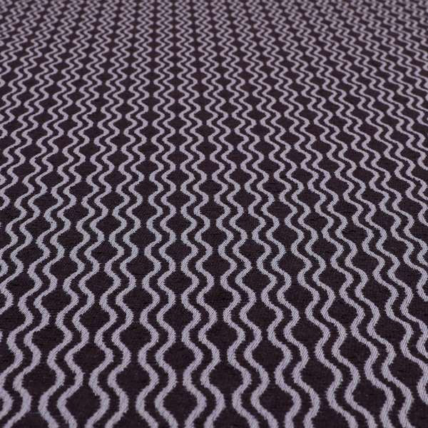 Piccadilly Collection Eclipse Pattern Woven Upholstery Purple Chenille Fabric JO-515 - Made To Measure Curtains