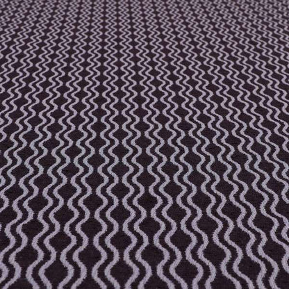 Piccadilly Collection Eclipse Pattern Woven Upholstery Purple Chenille Fabric JO-515 - Made To Measure Curtains