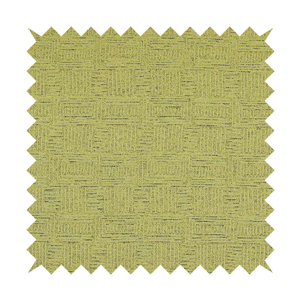 Piccadilly Collection Gingham Pattern Woven Upholstery Green Chenille Fabric JO-518 - Roman Blinds