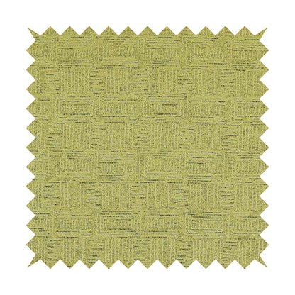Piccadilly Collection Gingham Pattern Woven Upholstery Green Chenille Fabric JO-518 - Handmade Cushions