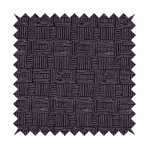 Piccadilly Collection Gingham Pattern Woven Upholstery Purple Chenille Fabric JO-522 - Handmade Cushions