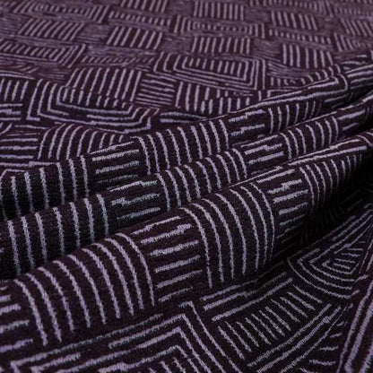 Piccadilly Collection Gingham Pattern Woven Upholstery Purple Chenille Fabric JO-522 - Roman Blinds