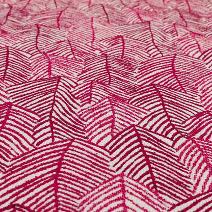 Piccadilly Collection Leaf Floral Pattern Woven Upholstery Pink Chenille Fabric JO-528 - Roman Blinds