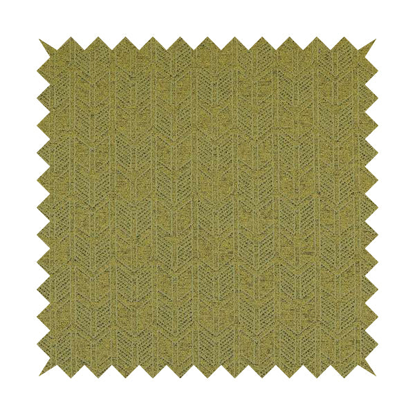 Piccadilly Collection Geometric Chevron Pattern Woven Upholstery Green Chenille Fabric JO-540 - Roman Blinds