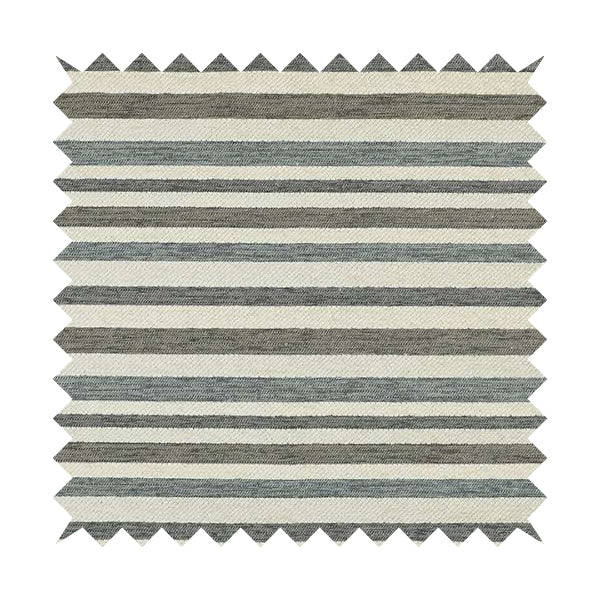 Enya Designer Soft Luxury Striped Fabric Cream Colour Chenille JO-547 - Roman Blinds