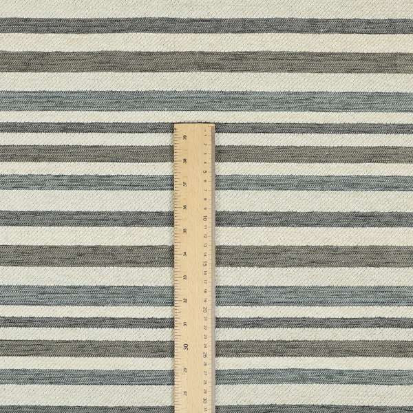 Enya Designer Soft Luxury Striped Fabric Cream Colour Chenille JO-547 - Roman Blinds