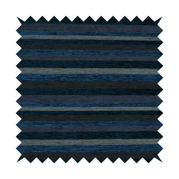 Enya Designer Soft Luxury Striped Fabric Blue Colour Chenille JO-549 - Handmade Cushions