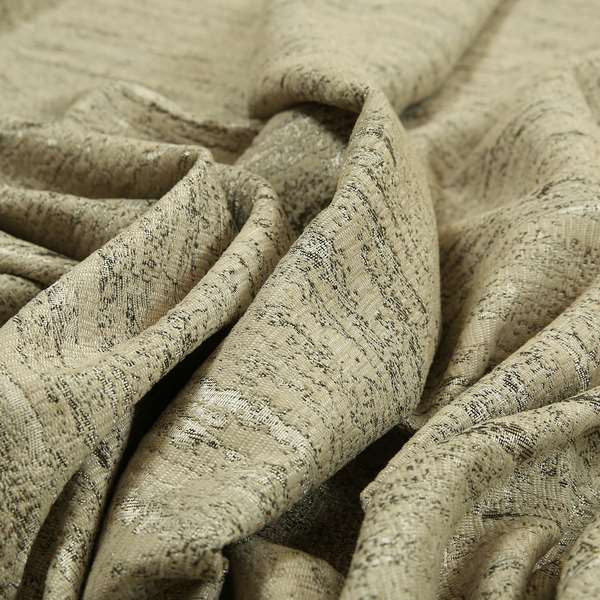 Beige Silver Grey Coloured Airbrush Stroke Pattern Soft Chenille Upholstery Fabric JO-55 - Made To Measure Curtains