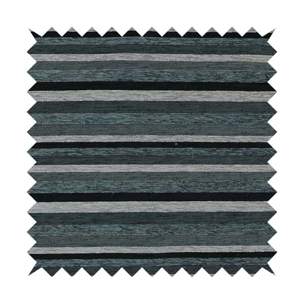 Enya Designer Soft Luxury Striped Fabric Silver Grey Colour Chenille JO-553 - Roman Blinds