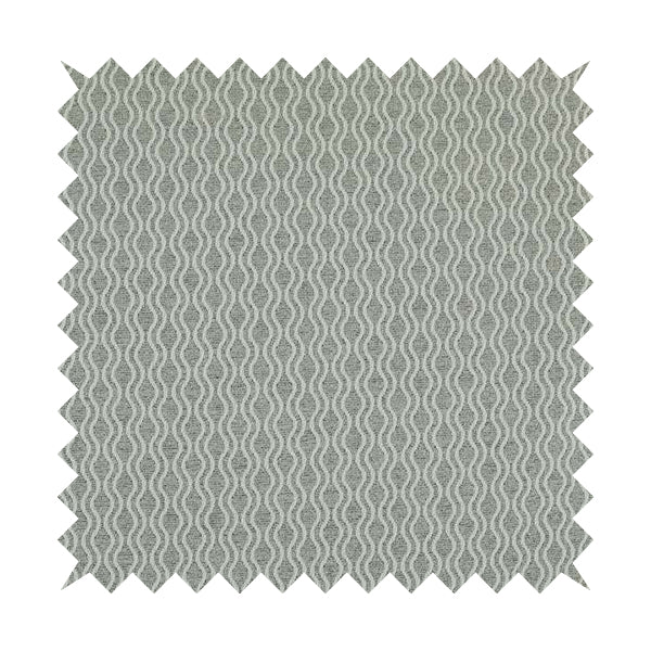 Piccadilly Collection Eclipse Pattern Woven Upholstery Silver Grey Chenille Fabric JO-557 - Made To Measure Curtains