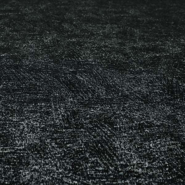 Bakari Semi Plain Woven Upholstery Chenille Fabric In Black Colour JO-566