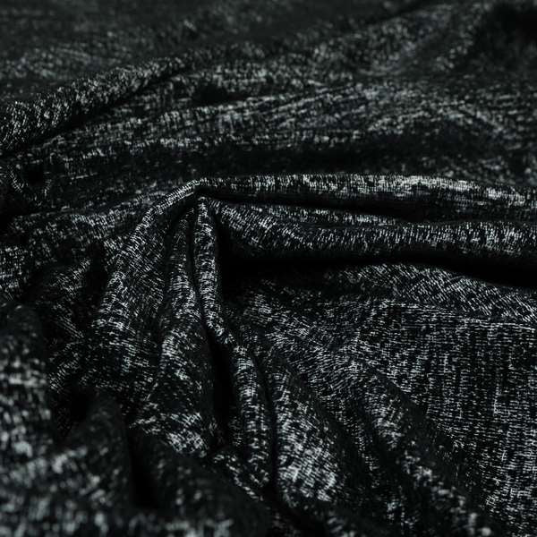 Bakari Semi Plain Woven Upholstery Chenille Fabric In Black Colour JO-566 - Handmade Cushions