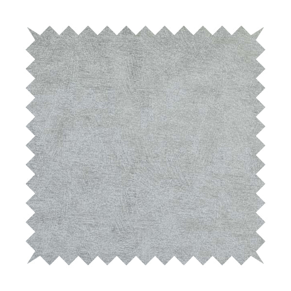 Bakari Semi Plain Woven Upholstery Chenille Fabric In Silver Colour JO-569 - Made To Measure Curtains