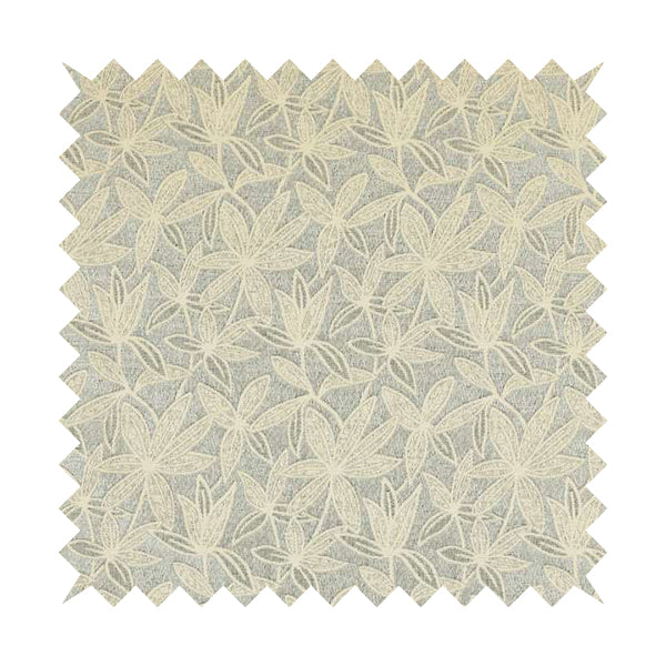 Waterperry Collection Beige Silver Colour Floral Pattern Soft Chenille Upholstery Fabric JO-571 - Roman Blinds