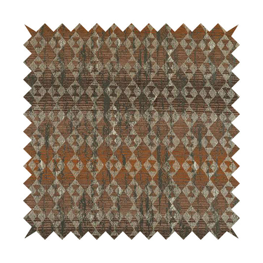 Lomasi Metallic Tones Fabric Brown Bronze Portuguese Medallion Pattern Upholstery Fabric JO-575