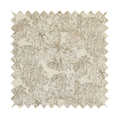 Atmosfera Quality Woven Floral Inspired Pattern In Beige Cream Colour Fabric JO-578 - Made To Measure Curtains