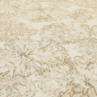 Atmosfera Quality Woven Floral Inspired Pattern In Beige Cream Colour Fabric JO-578 - Made To Measure Curtains