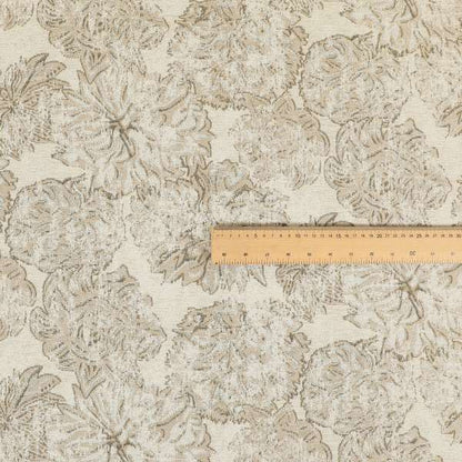 Atmosfera Quality Woven Floral Inspired Pattern In Beige Cream Colour Fabric JO-578 - Roman Blinds