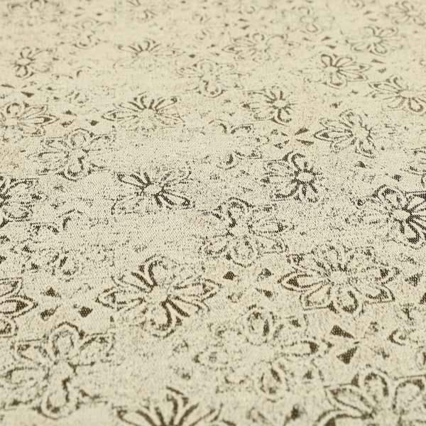 Waterperry Collection Beige Silver Colour Small Damask Floral Pattern Soft Chenille Upholstery Fabric JO-582 - Handmade Cushions