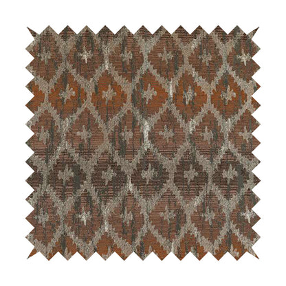 Lomasi Metallic Tones Fabric Brown Bronze Geometric Aztec Pattern Upholstery Fabric JO-583 - Made To Measure Curtains