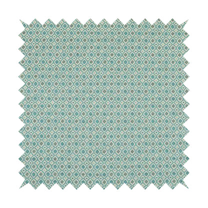 Juanita Small Motif Geometric Pattern In Blue Colour Interior Upholstery Fabrics JO-587 - Made To Measure Curtains