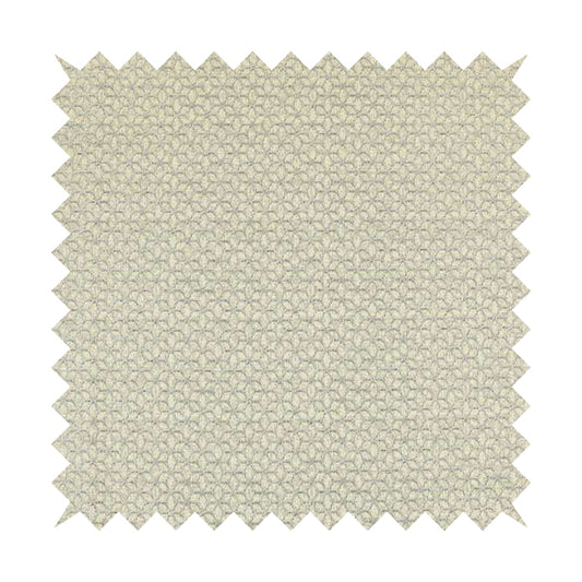 Waterperry Collection Beige Silver Colour Small Leaf Floral Pattern Soft Chenille Upholstery Fabric JO-591